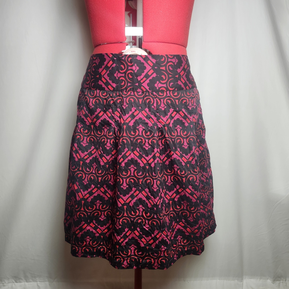 H&M Pink and Black A-Line Skirt
